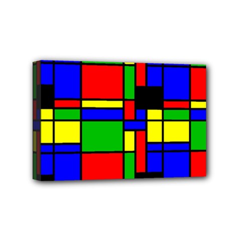Mondrian Mini Canvas 6  X 4  (framed) by Siebenhuehner