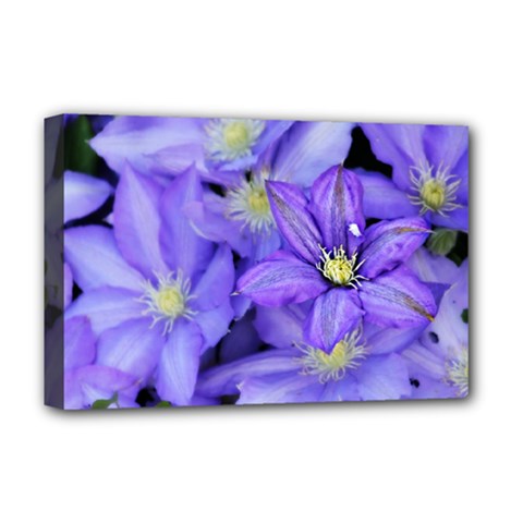 Purple Wildflowers For Fms Deluxe Canvas 18  X 12  (framed) by FunWithFibro