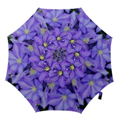 Purple Wildflowers For Fms Hook Handle Umbrella (small) by FunWithFibro