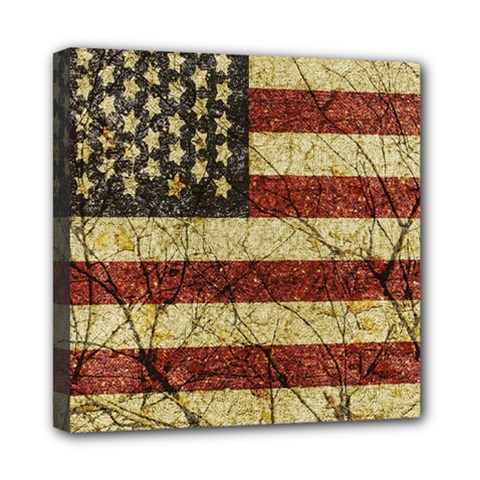 Vinatge American Roots Mini Canvas 8  X 8  (framed) by dflcprints