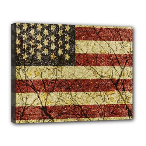 Vinatge American Roots Canvas 14  X 11  (framed)