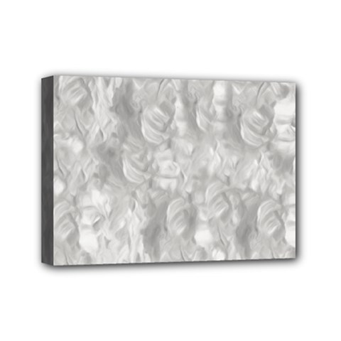 Abstract In Silver Mini Canvas 7  X 5  (framed)