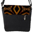 Tribal Diamonds Pattern Brown Colors Abstract Design Flap Closure Messenger Bag (Small) View1