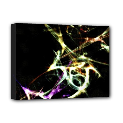 Futuristic Abstract Dance Shapes Artwork Deluxe Canvas 16  X 12  (framed)  by dflcprints