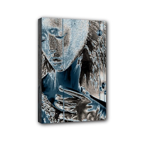Feeling Blue Mini Canvas 6  X 4  (framed) by FunWithFibro