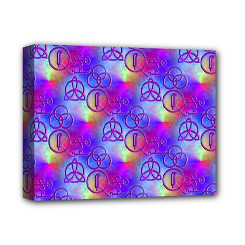 Rainbow Led Zeppelin Symbols Deluxe Canvas 14  X 11  (stretched) by SaraThePixelPixie