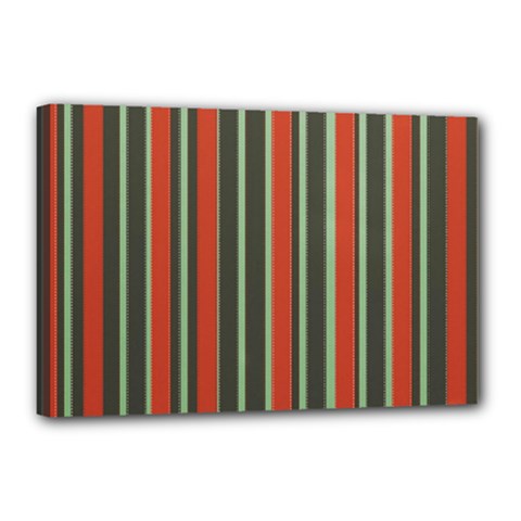 Festive Stripe Canvas 18  X 12  (framed) by Colorfulart23