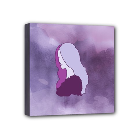 Profile Of Pain Mini Canvas 4  X 4  (framed) by FunWithFibro