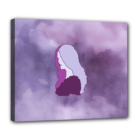 Profile Of Pain Deluxe Canvas 24  X 20  (framed) by FunWithFibro