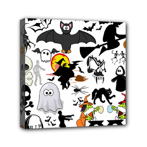 Halloween Mashup Mini Canvas 6  X 6  (framed) by StuffOrSomething