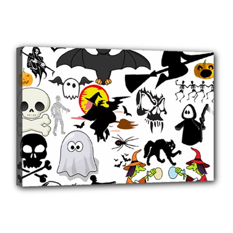 Halloween Mashup Canvas 18  X 12  (framed) by StuffOrSomething