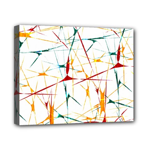 Colorful Splatter Abstract Shapes Canvas 10  X 8  (framed) by dflcprints
