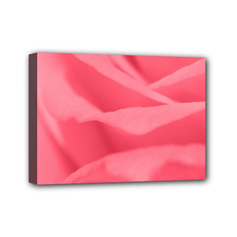 Pink Silk Effect  Mini Canvas 7  X 5  (framed) by Colorfulart23