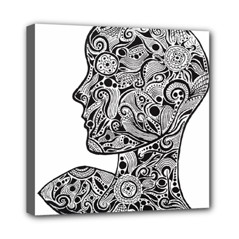 Abstract Face Mini Canvas 8  X 8  (framed)