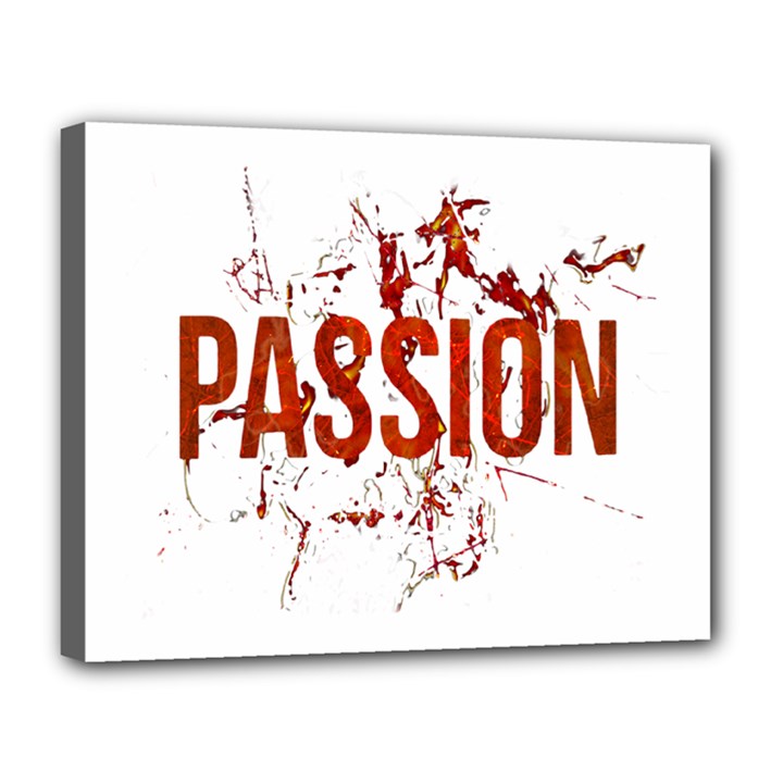 Passion and Lust Grunge Design Canvas 14  x 11  (Framed)