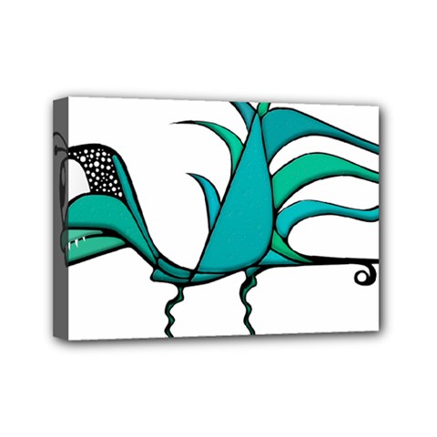 Fantasy Bird Mini Canvas 7  X 5  (framed) by dflcprints