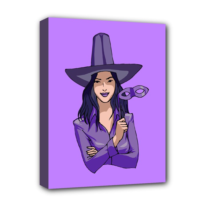 Purple Witch Deluxe Canvas 16  x 12  (Framed) 