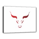 Stylized Symbol Red Bull Icon Design Canvas 16  x 12  (Framed) View1