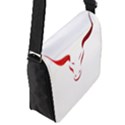 Stylized Symbol Red Bull Icon Design Flap Closure Messenger Bag (Small) View2