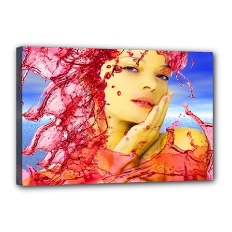 Tears Of Blood Canvas 18  X 12  (framed) by icarusismartdesigns