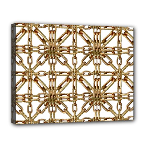 Chain Pattern Collage Canvas 14  X 11  (framed) by dflcprints