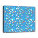 Colorful squares pattern Canvas 14  x 11  (Stretched) View1