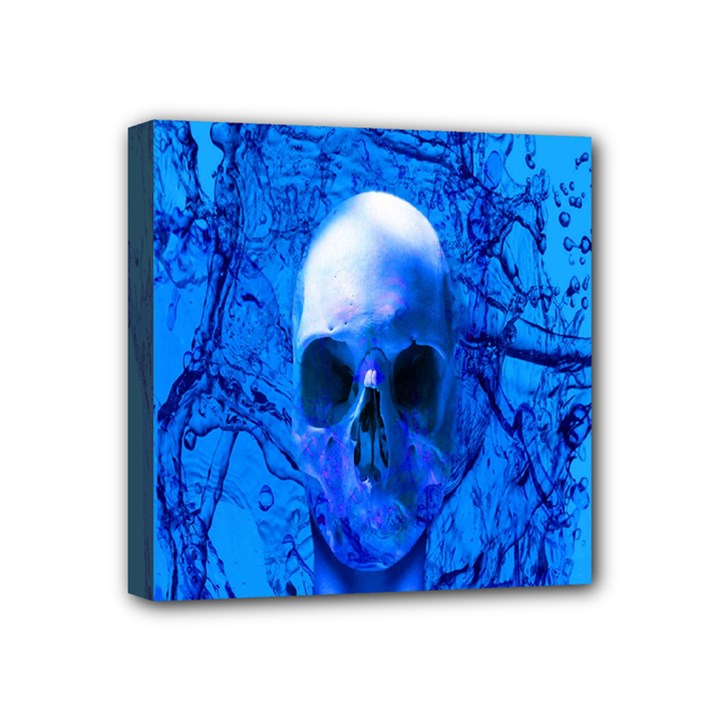 Alien Blue Mini Canvas 4  x 4  (Framed)