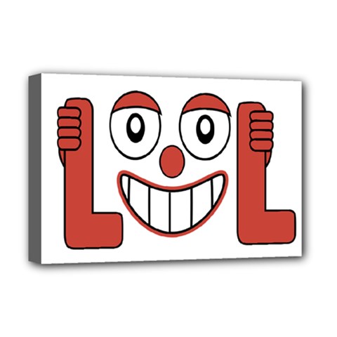Laughing Out Loud Illustration002 Deluxe Canvas 18  X 12  (framed)