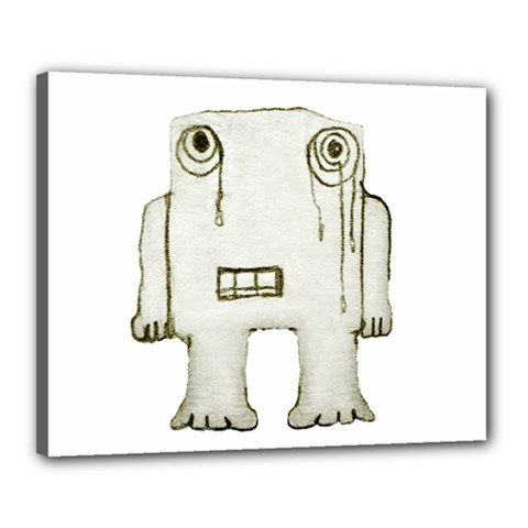 Sad Monster Baby Canvas 20  X 16  (framed) by dflcprints