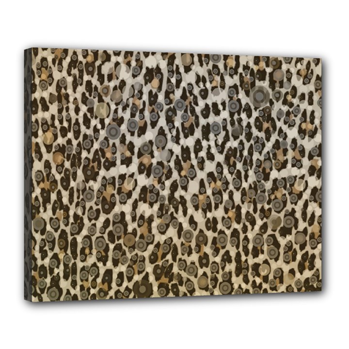 Chocolate Leopard  Canvas 20  x 16  (Framed)