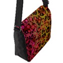 Cheetah Abstract  Flap Closure Messenger Bag (Small) View2