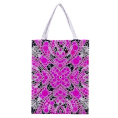 Bling Pink Black Kieledescope  All Over Print Classic Tote Bag by OCDesignss