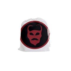 Devil Symbol Logo Drawstring Pouch (small) by dflcprints