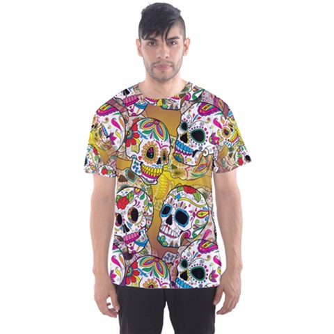 Sugar Skulls All Over Print Sport Tee (men) by UniqueandCustomGifts