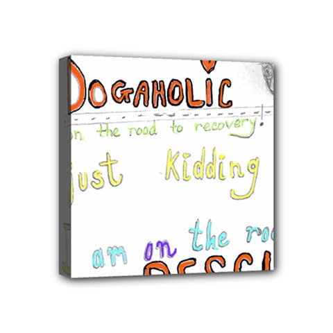 D0gaholic Mini Canvas 4  X 4  (framed) by Rokinart