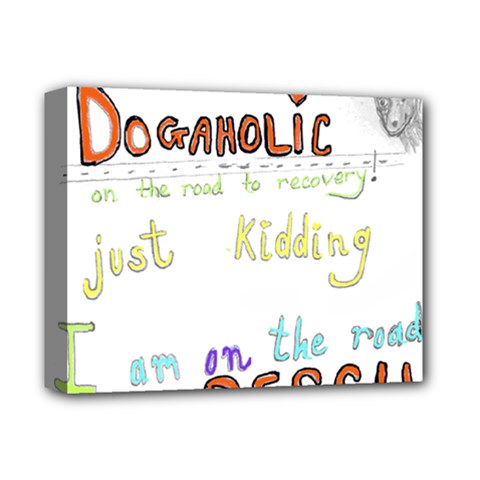 D0gaholic Deluxe Canvas 14  X 11  (framed) by Rokinart