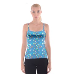 Colorful Squares Pattern Top All Over Print Spaghetti Strap Top by LalyLauraFLM