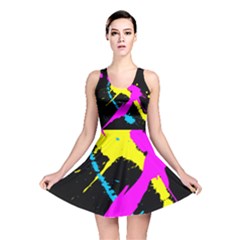 Splatter All Over Print Reversible Skater Dress