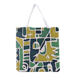 Colorful Tribal Abstract Pattern Grocery Tote Bag by dflcprints