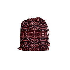 Tribal Ornate Geometric Pattern Drawstring Pouch (small) by dflcprints