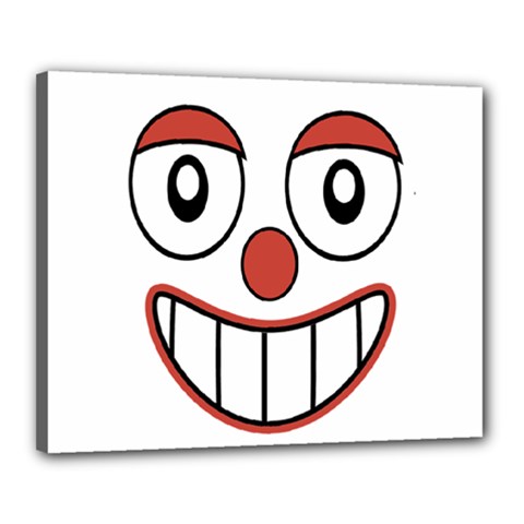 Happy Clown Cartoon Drawing Canvas 20  X 16  (framed) by dflcprints