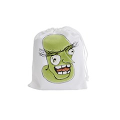 Mad Monster Man With Evil Expression Drawstring Pouch (medium) by dflcprints