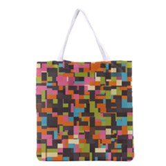 Colorful Pixels Grocery Tote Bag