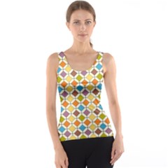 Colorful Rhombus Pattern Tank Top