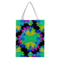 Multicolored Floral Print Geometric Modern Pattern Classic Tote Bag by dflcprints