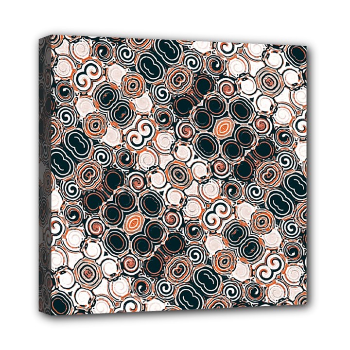 Modern Arabesque Pattern Print Mini Canvas 8  x 8  (Framed)