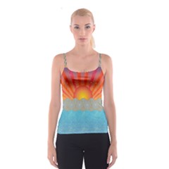 Oriental Sunset Spaghetti Strap Top