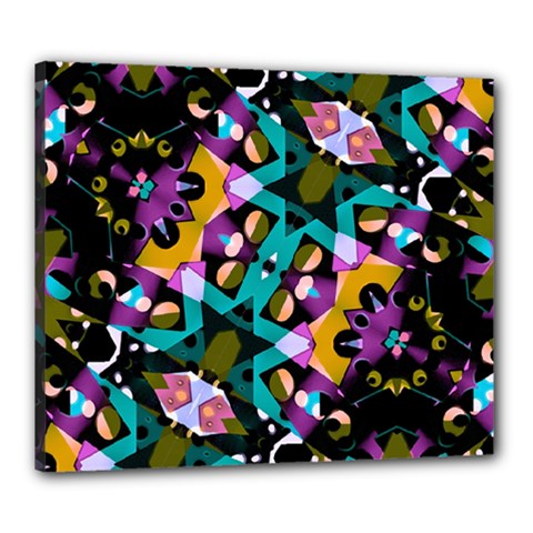 Digital Futuristic Geometric Pattern Canvas 24  X 20  (framed) by dflcprints