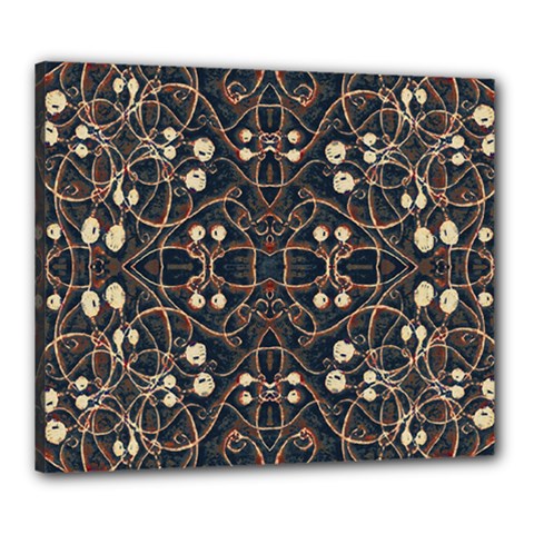 Victorian Style Grunge Pattern Canvas 24  X 20  (framed) by dflcprints