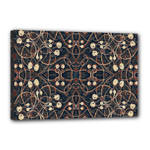 Victorian Style Grunge Pattern Canvas 18  X 12  (framed) by dflcprints